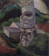 Emily Carr A Skidegate Beaver Pole oil on canvas